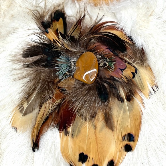 Native American Mandala Beads Feathers Skin Fur Wall Hanging Dream Catcher Rare - Picture 3 of 8